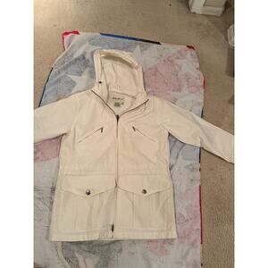 Vintage Eddie Bauer Chore Jacket Women's petite XS zip up Parka fold pockets